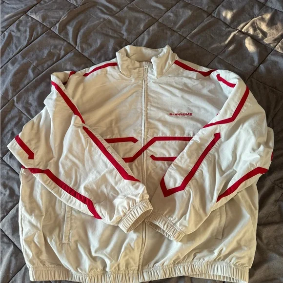 Supreme | Jackets & Coats | Supreme White And Red Windbreaker